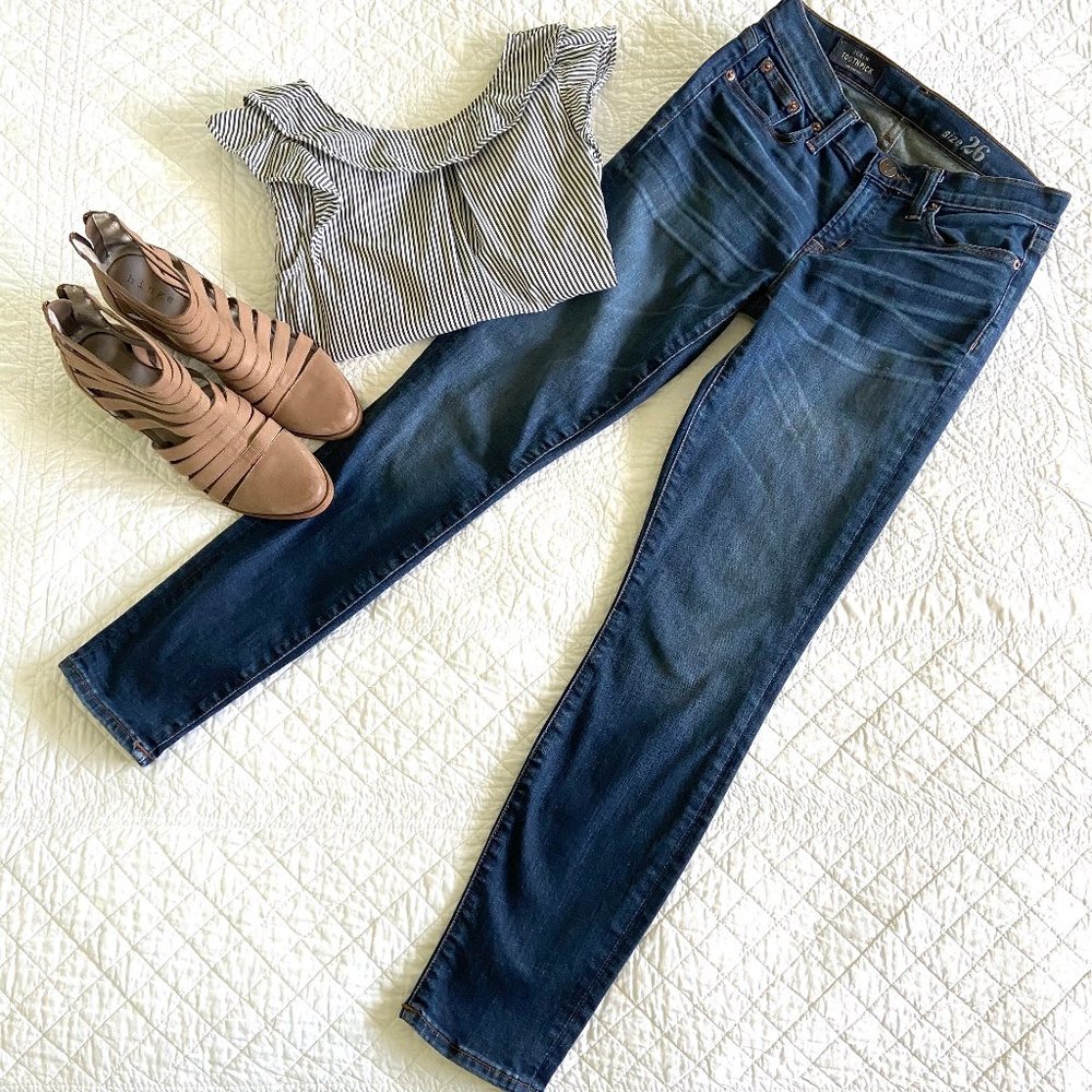 J.Crew Toothpick Jeans, Cone Denim, Parker Wash 26